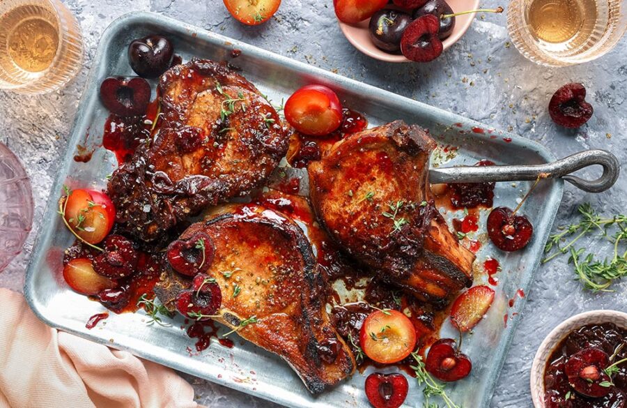 Cherry-Glazed-Pork-Chops