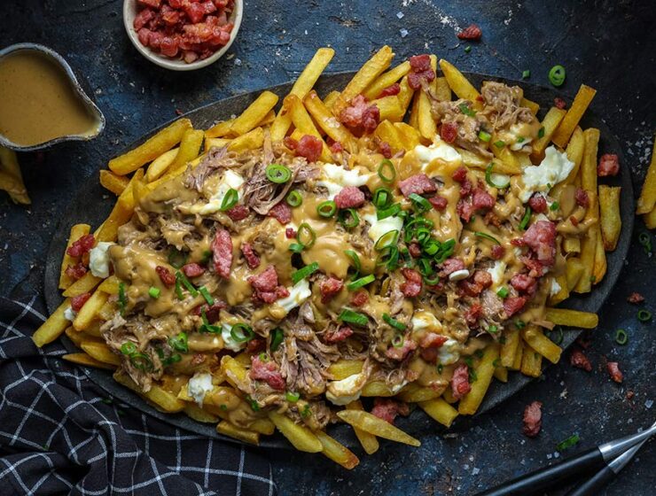 loaded poutine, game day recipes