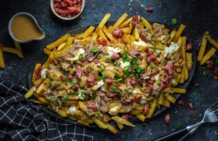 loaded poutine, game day recipes