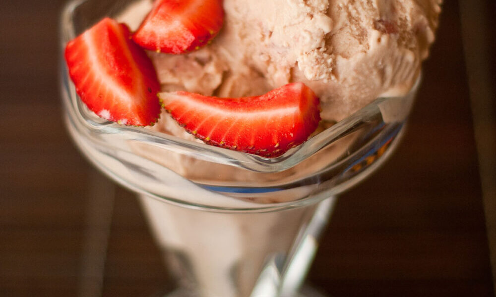 Roasted Strawberry and Balsamic Ice Cream