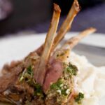 Rosemary, Garlic and Parmesan-crusted Lamb Cutlets with Salsa Verde
