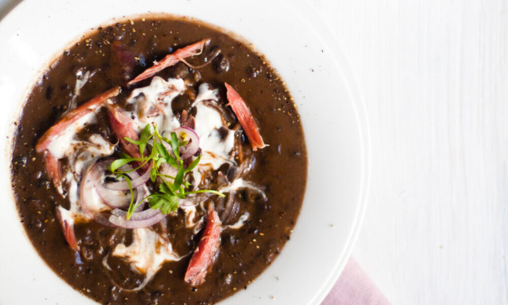Black Bean and Smoky Pork Soup Recipe