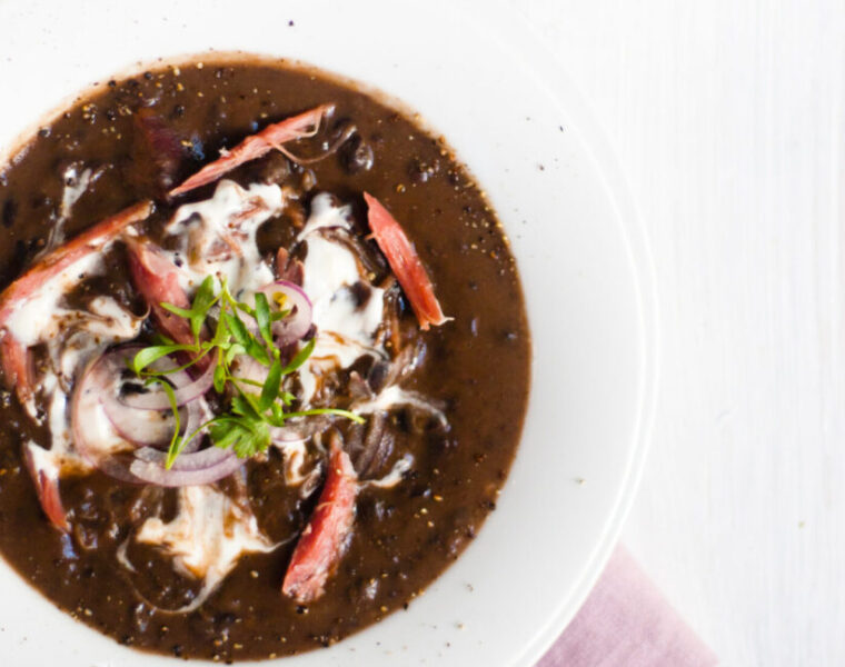 Black Bean and Smoky Pork Soup Recipe