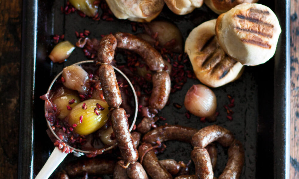 Venison Sausage Tipsy Onions Recipe