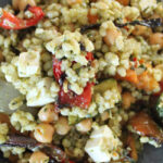 Warm Barley and Chickpea Salad with Roasted Vegetables