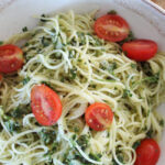 Capellini Pasta with Salsa Verde and Ripe Tomatoes Recipe