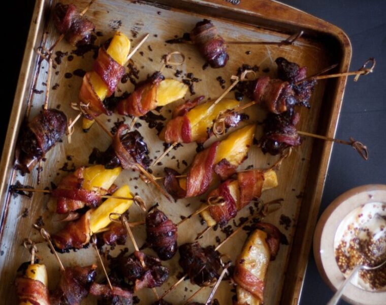 Sweet and Salty Bacon Canapés
