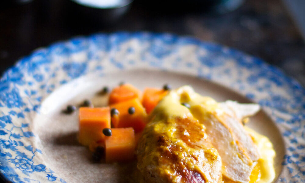 Chicken Breast with Lemon Butter and Papaya Recipe
