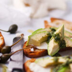 Goat’s Cheese Crostini with Salsa Verde Drizzle