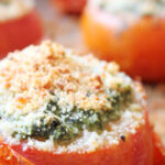 Roasted Tomatoes Stuffed with Spinach and Feta