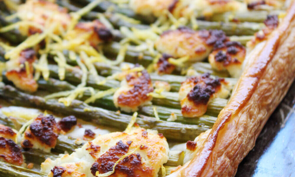 Zesty Asparagus and Chevin Tart