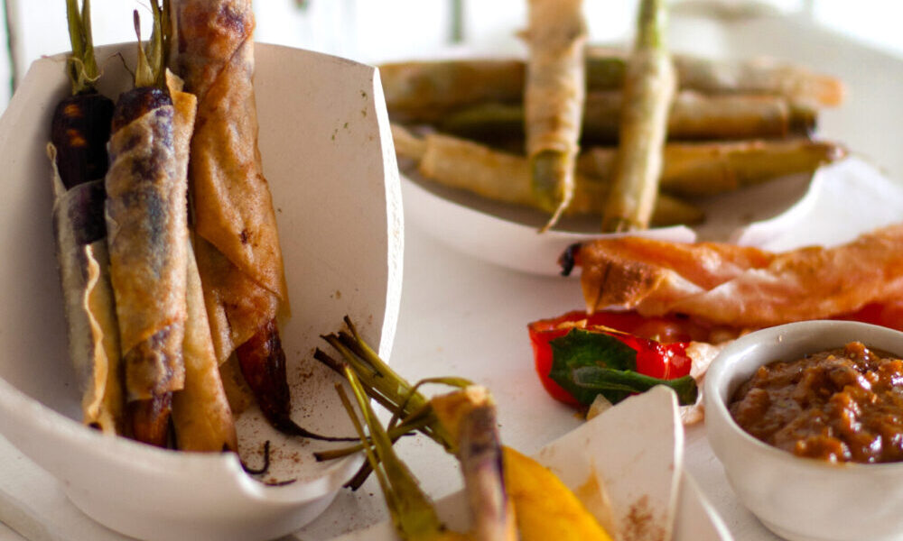 Crudité Springrolls with Peanut Satay Recipe