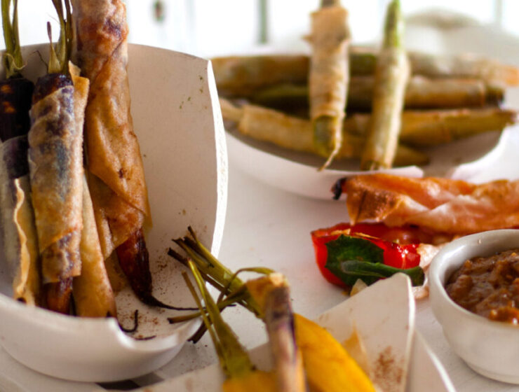 Crudité Springrolls with Peanut Satay Recipe