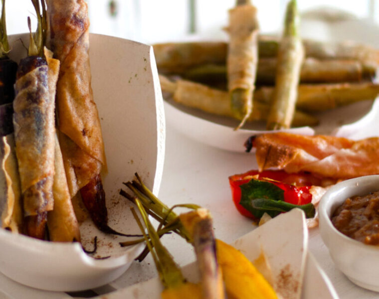 Crudité Springrolls with Peanut Satay Recipe