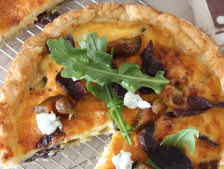 Biltong, Gorgonzola and Preserved Fig Tart
