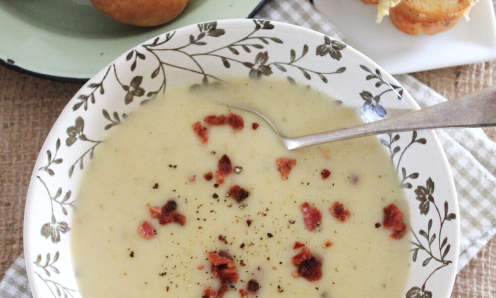 Pear and Potato Soup with Bacon Bits | Crush Magazine