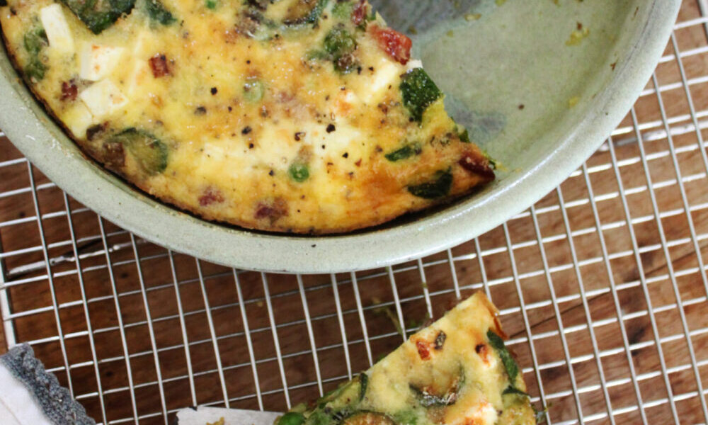 Pea, Pancetta, Courgette & Feta Frittata