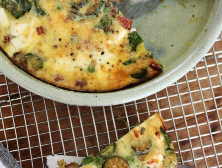 Pea, Pancetta, Courgette & Feta Frittata