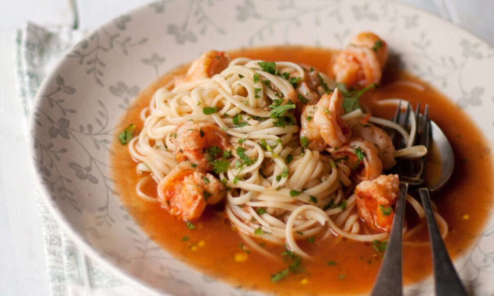 Linguini with Prawn Bisque Recipe