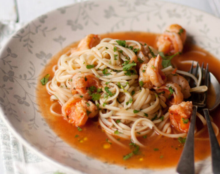 Linguini with Prawn Bisque Recipe
