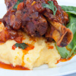 Tomato-braised Lamb Shanks on Polenta