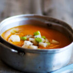 Carrot Vichyssoise, this rich, colourful soup will brighten any dull day!