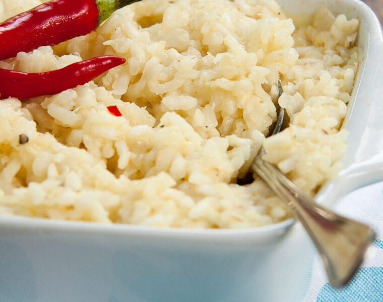 Baked Risotto with Crab, Chilli & Cream Cheese