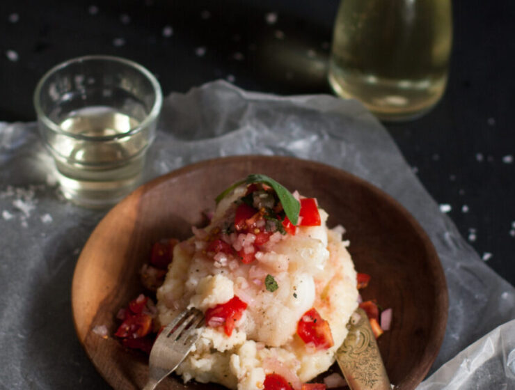 Pan-fried Line Fish on Parmesan Mash