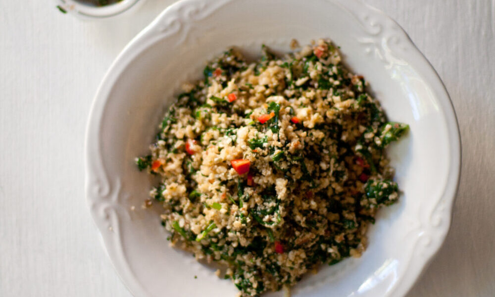Cauliflower ‘Couscous’ with Pistou