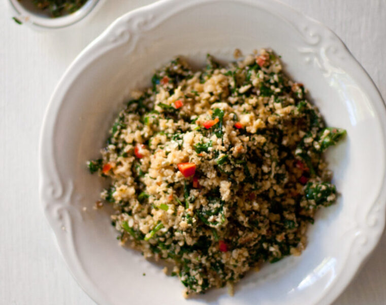 Cauliflower ‘Couscous’ with Pistou