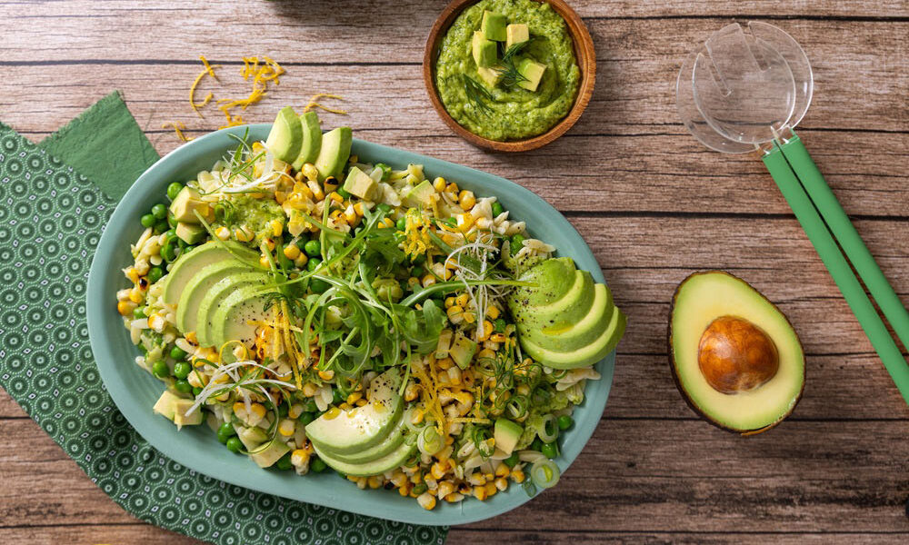Avo & Corn Pasta Salad for South African Avocado Growers' Association