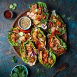 Korean BBQ Pork & Prawn Lettuce Cups