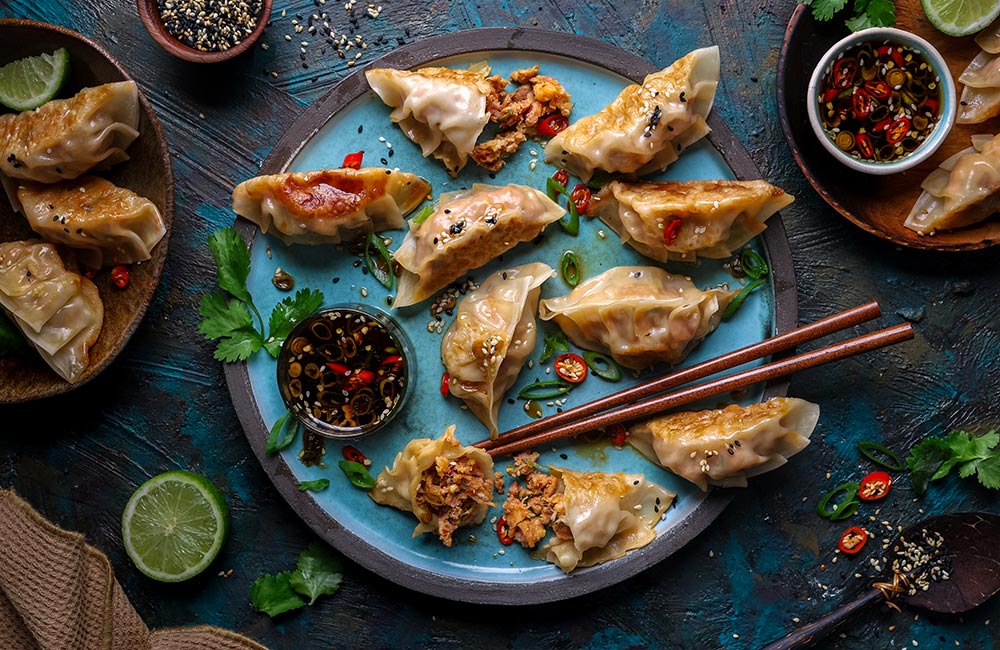 Asian recipes: Pork Mince and Prawn Potstickers