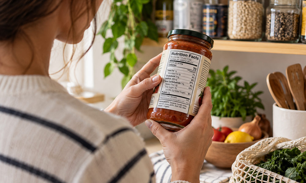 Reading a food label for food safety