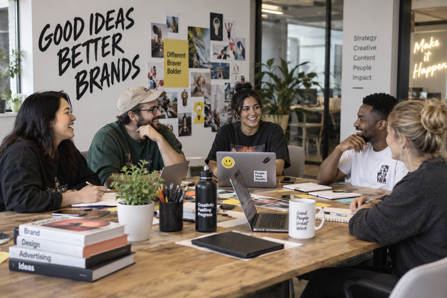 Ad Agency team in casual work attire